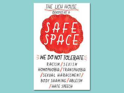 Safe Space Poster Typography