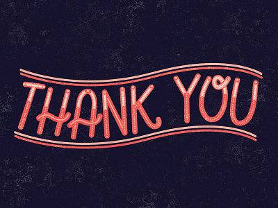 Thankin' People decorative illustration lettering ornament texture thank you typography