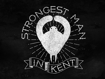 Strongest Man in Kent character design illustration lettering seal tattoo texture typography