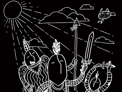 Coloring Book Page coloring design detail illustration knights line