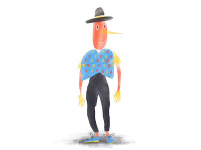 Farm Boy (But Not Really?) character design farm illustration pattern simple transparency watercolor