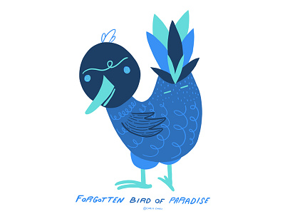 Creature Series #1 bird design evolution flat graphic illustration paradise simple