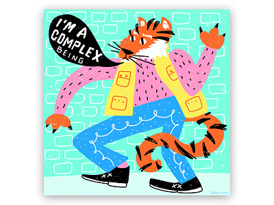 yah yah yah comic design editorial graphic illustration street tiger