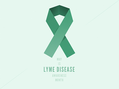 Lyme Disease Awareness awareness banner cause flat graphic green
