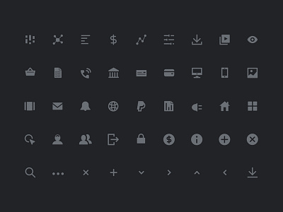 Adterminal Icon Set app clean iconography icons illustration simple ui web