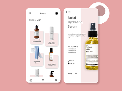 skincare apps app design flat redesign thyratiara ui ux web