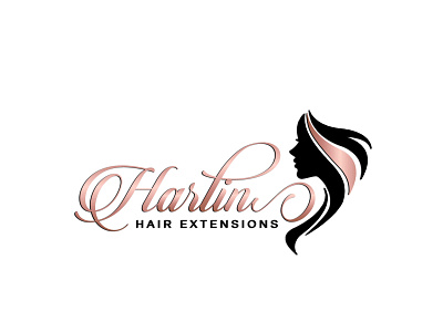 Harlin Hair Extentions animation art branding design illustration illustrator lettering logo type vector