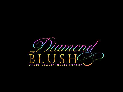 Diamond BLUSH #unique #modern #feminine #signature #logo animation art branding design illustration illustrator lettering logo type vector