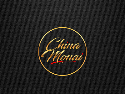 2nd design of China Monai branding elegant graphic design hand drawn logo luxury modern signature unique