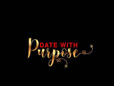 DATE WITH Purpose 3d branding classy elegant feminine graphic design logo modern signature