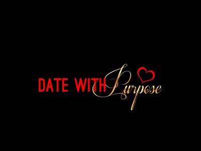 DATE WITH Purpose 3d branding elegant feminine graphic design logo modern signature