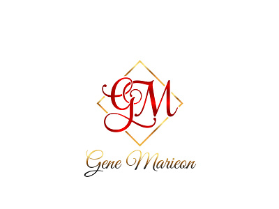 Gene Marieon (By Talha) 3d branding elegant graphic design hand drawn logo luxury modern signature unique