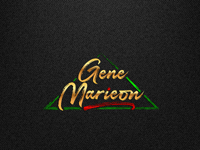 Gene Marieon (By Talha) 3d branding elegant graphic design hand drawn logo luxury modern signature unique