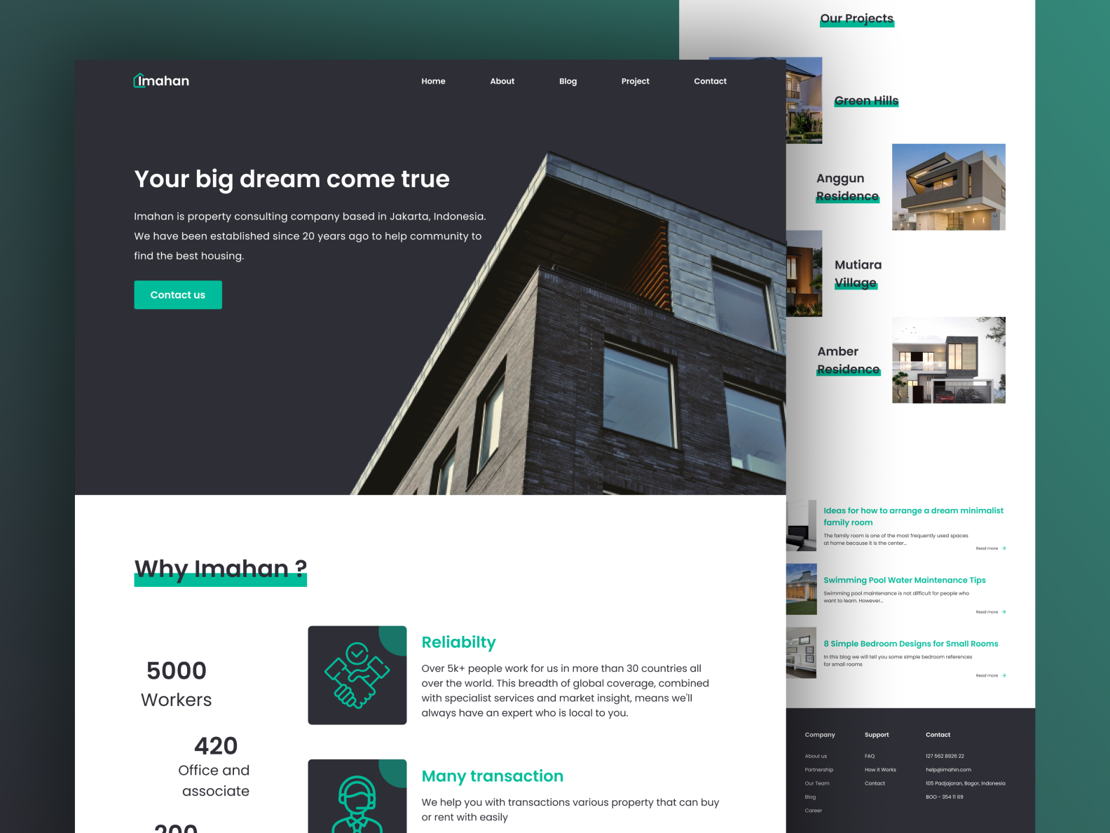 Property Company Landing Page by Muhamad Bagas on Dribbble