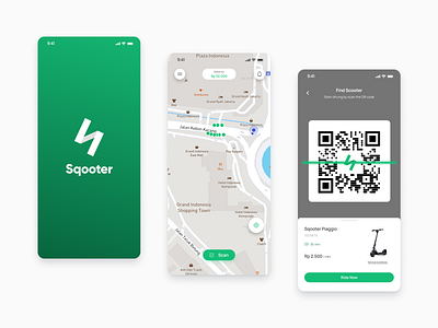 UI / UX Scooter Rent App app design ui uidesign uiux ux uxdesign