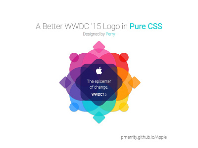 Apple WWDC '15 Logo in CSS apple css design graphic design graphicdesign redesign sass web development webdevelopment wwdc wwdc15