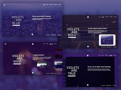 Violets Digital Agency landing page mockup purple ui user interface design violet web design