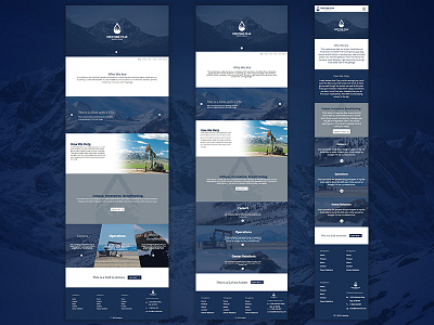 Crestone Landing Page blue design mockup mountain peak mountains ui user experience user interface ux web design wordpress