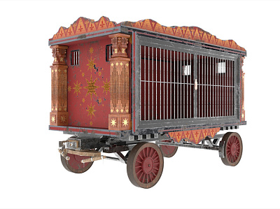 Circus coach 3d art 3d artist 3dmodel 3dmodeling 3dmodelling circus circuscoach props texture