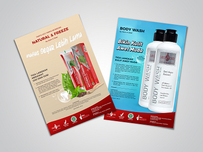 Dare & Dear Poster body wash branding desain poster design flyer flyer design marketing poster poster design toothpaste