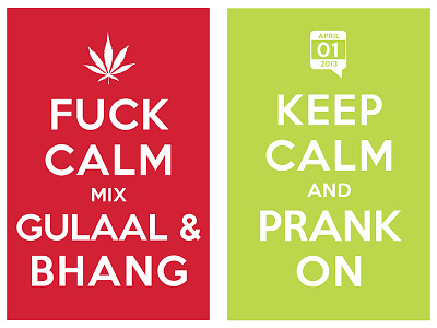 fuck calm mix gulaal and bhang / keep calm and prank on