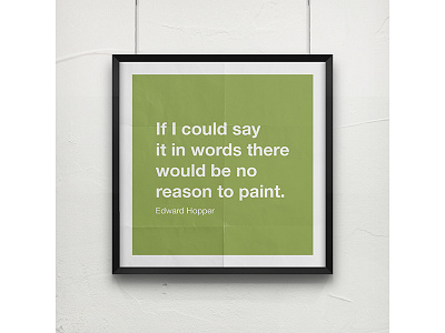 Art Quote - Edward Hopper