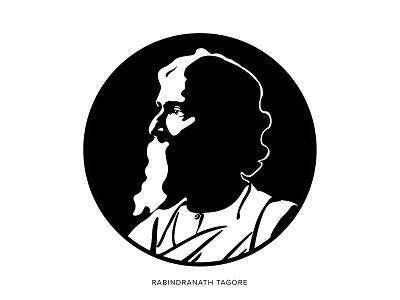 Rabindranath Tagore art manish mansinh music painting portrait portrait art portrait illustration