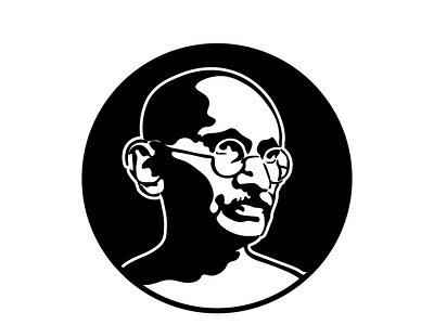 Mahatma Gandhi - Indian freedom fighter art digital drawing father freedom gandhi illustration india mahatma manish mansinh peace portrait