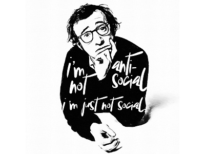 Woody Allen actor celebrity director famous people hollywood manish mansinh portrait quotes woody allen