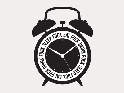 Eat Drink Sleep Fuck concept cool creative design digital art home decor idea product design watch