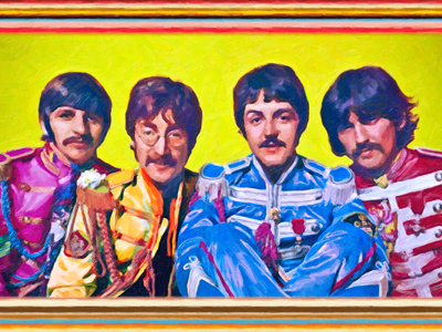 the beatles art digital drawing illustration movies music oil painitng painting portrait poster print retro wallpaper