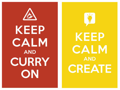 keep calm and curry on / keepcalm and create keep calm and carry on poster typo typography