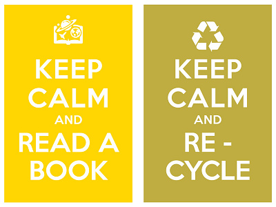 keep calm and read a book keep calm and recycle keep calm and carry on poster typo typography