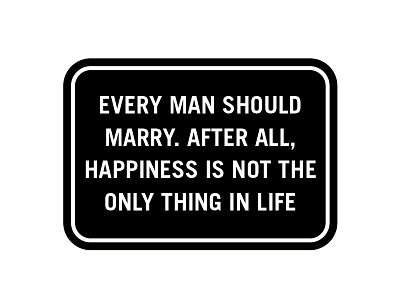 every man should marry