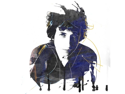 bob dylan art digital drawing illustration illustrator movies music painting pastels portrait poster print quote retro wallpaper