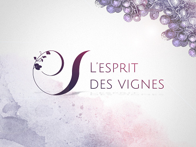 L'esprit des vignes - branding brand branding champagne classic elegant french history logo rennes vintage wine