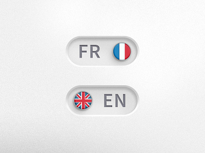 Languages toggle button button control english fr french languages photoshop psd switch toggle ui webdesign
