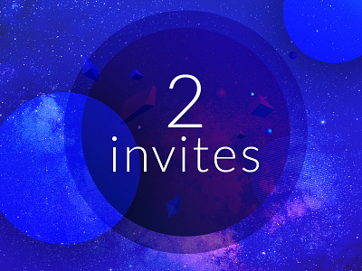 2 invites ! community designer dribbble galaxy hiring invitation invite motion stars