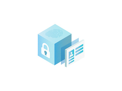 Isometric icon ai blue data design icon illustration illustrator isometric secure startup storytelling ui