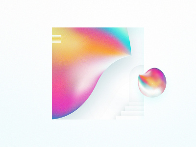 SILK • 1 3d bubble colorful conceptual design door drop gradient illustration illustrator light mesh gradient sweetness