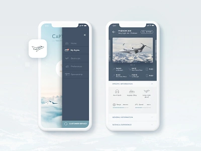 Mobile Interface | Travel App aircraft business aviation filght interaction interface logo luxury mobile mobile app mobile device mobile interface private jet screen sketch travel ui ux design ui design webdesign