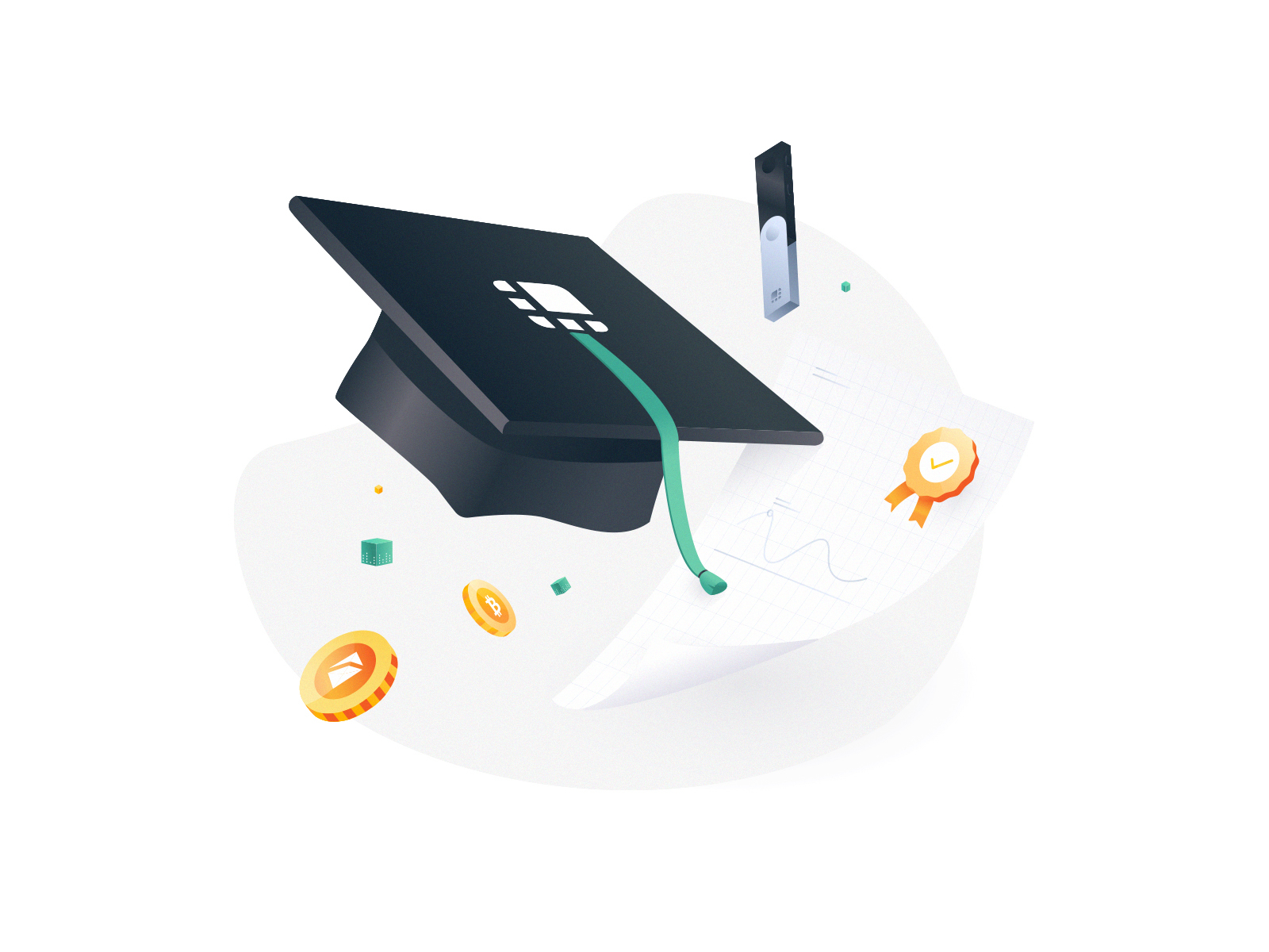 3D Illustrations - Ledger Academy 🎓 3d 3d illustration academy bitcoin bitcoins blockchain crypto drawing hardware illustration illustrations illustrator ledger vector