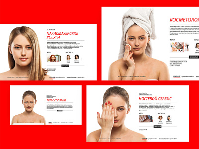 Beauty studio website beauty ui website