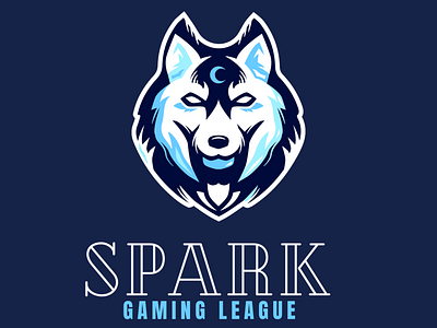 Blue and White Gaming Logo sports symbol