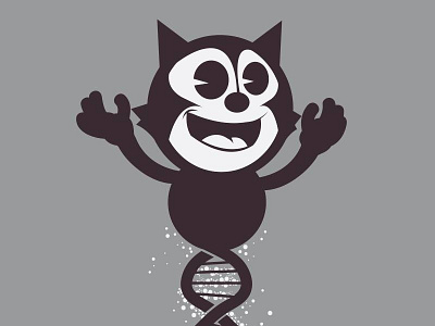 Double Felix cartoons dna felix the cat pun ryder doty science