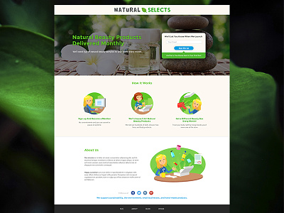 Natural Selects health landingpage redesign subscription ui ux web