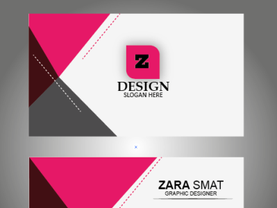 BUSINESS CARD DESIGN IN PINK vector