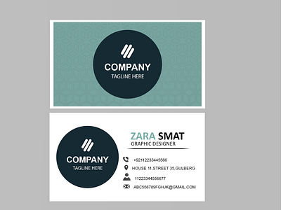 business card pattern blue