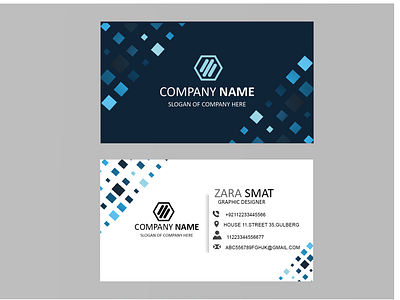 BUSINESS CARD BLUE SQUARE