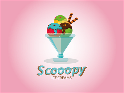 ICE CREAM LOGO branding design illustrator logo logodesign logotype vector